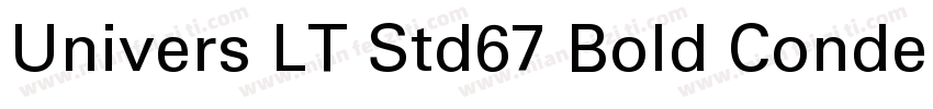 Univers LT Std67 Bold Condensed 24字体转换